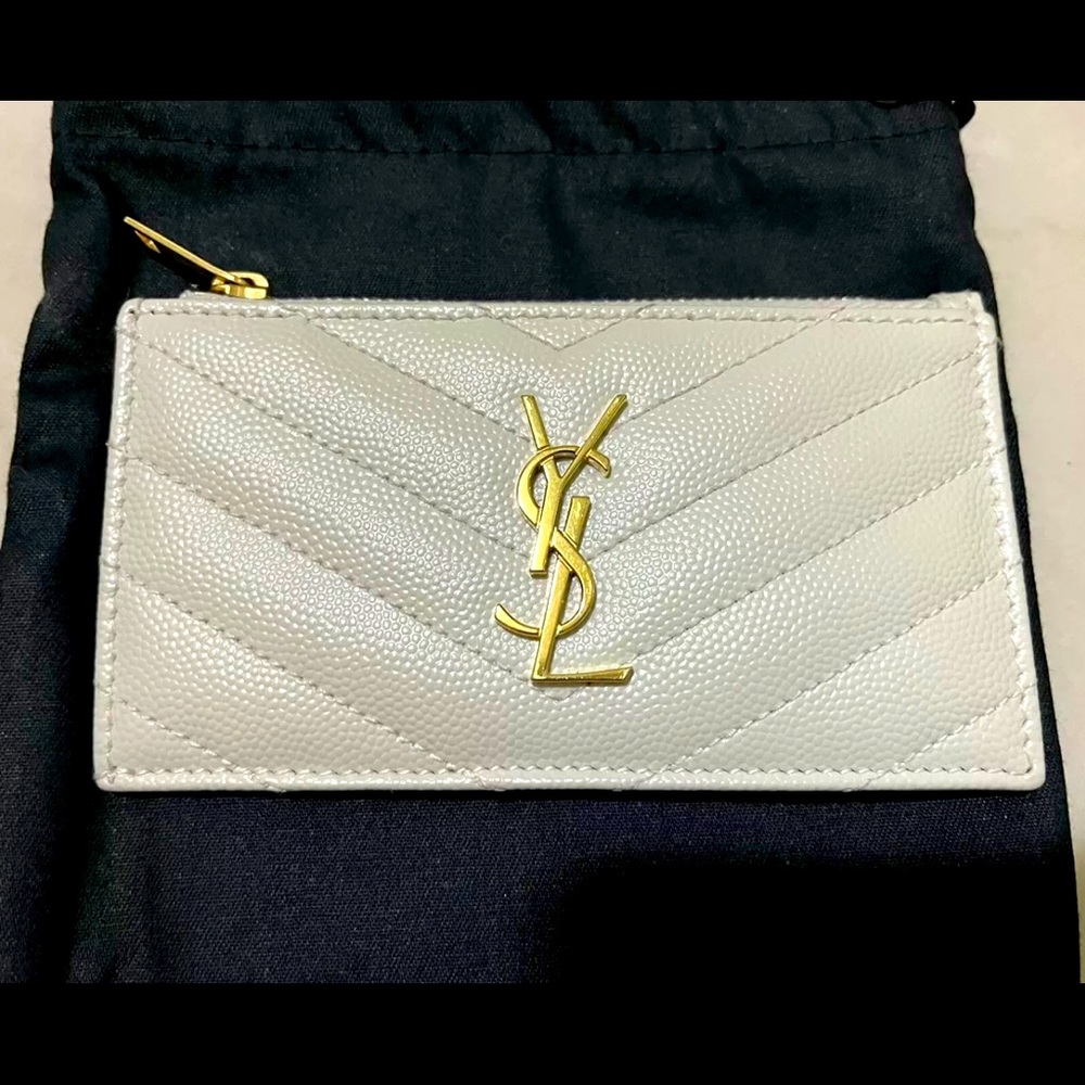 YSL zip card case